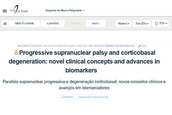 Leia mais sobre o artigo Progressive supranuclear palsy and corticobasal degeneration: novel clinical concepts and advances in biomarkers